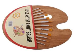 12-Piece Artist Paint Brushes and Pallet Set