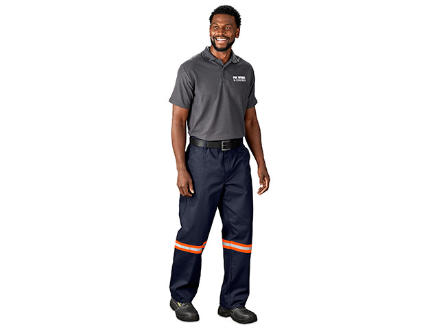 Artisan Premium 100 Percent Cotton Pants - Reflective Legs - Orange Tape
