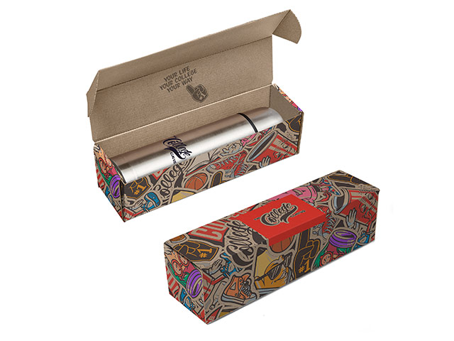 Consulate Flask In Bianca Custom Gift Box