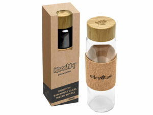 Kooshty Clear Bamboost Glass Water Bottle