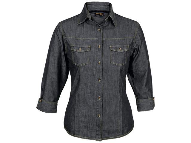 Ladies Denver Denim Blouse - Image 2