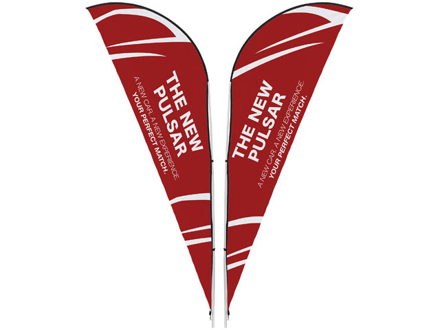 Legend 2M Sublimated Sharkfin Double-Sided Flying Banner