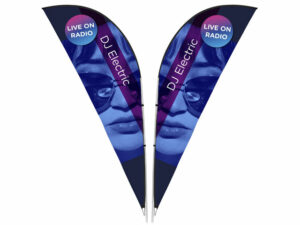 Legend 3M Sublimated Sharkfin Double-Sided Flying Banner