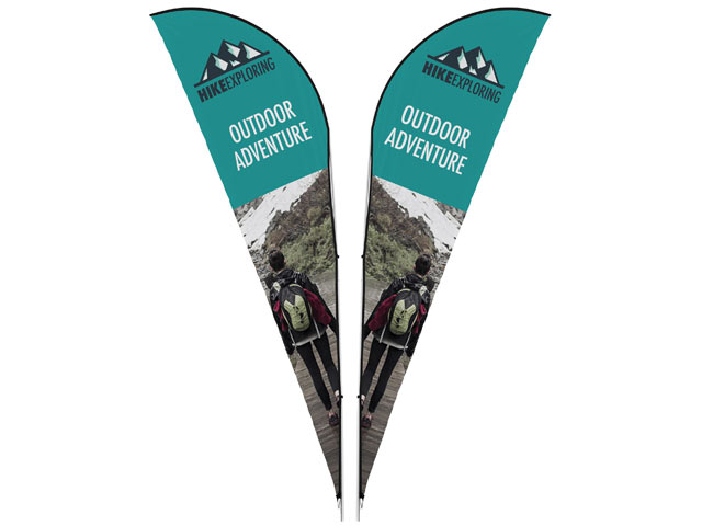 Legend 4M Sublimated Sharkfin Double-Sided Flying Banner