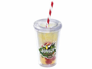 Malibu Double-Wall  Stripe Straw Tumbler