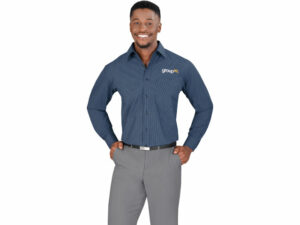 Mens Long Sleeve Micro Check Shirt