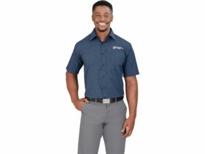 Mens Short Sleeve Micro Check Shirt
