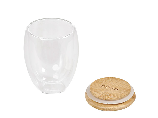 Okiyo Moco Double-Wall Glass Cup - 350Ml - Image 2