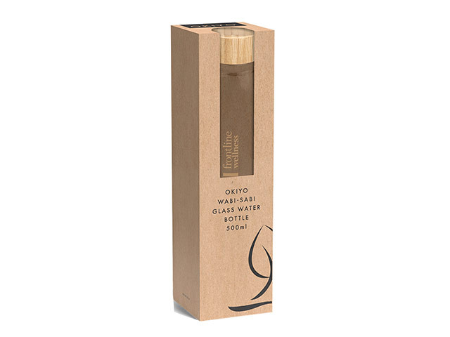 Okiyo Wabi-Sabi Glass Water Bottle - 500Ml - Image 3