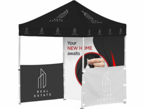 Ovation Sublimated Gazebo 2M X 2M Petite Frame - 2 Half-Wall Skins - 1 Full-Wall Skin