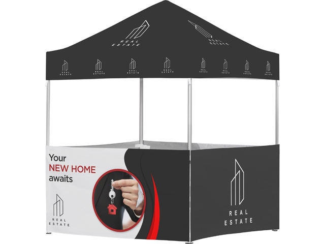 Ovation Sublimated Gazebo 2M X 2M Petite Frame - 4 Half-Wall Skins