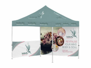 Ovation Sublimated Gazebo 3M X 3M - 1 Half-Wall Skin - 1 Full-Wall Skin