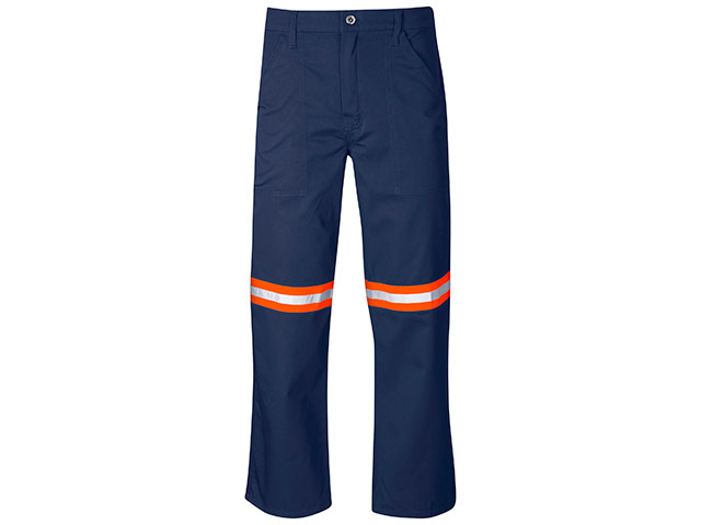 Site Premium Polycotton Pants - Reflective Legs - Orange Tape - Image 2