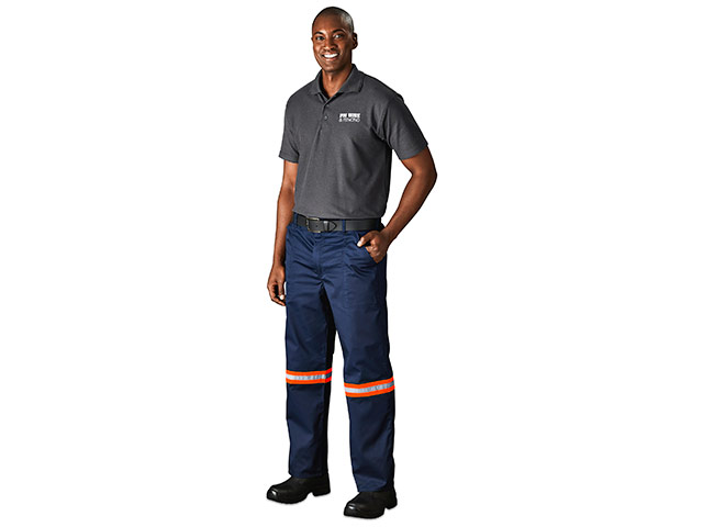 Site Premium Polycotton Pants - Reflective Legs - Orange Tape