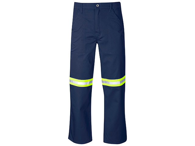 Site Premium Polycotton Pants - Reflective Legs - Yellow Tape - Image 2