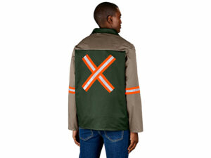 Site Premium Two-Tone Polycotton Jacket - Reflective Arms and Back - Orange Tape