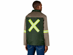 Site Premium Two-Tone Polycotton Jacket - Reflective Arms and Back - Yellow Tape
