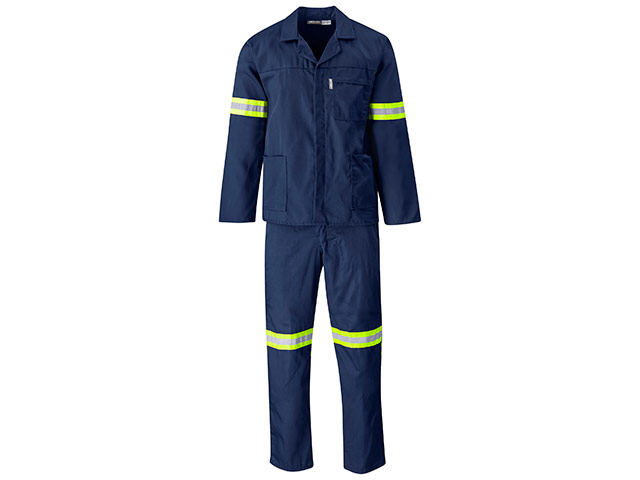 Trade Polycotton Conti Suit - Reflective Arms and Legs - Yellow Tape - Image 2