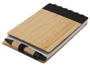 Wood Pocket Notepad And Sticky-Memo And Pen