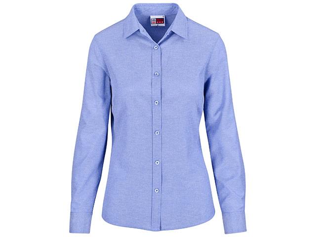 Ladies Long Sleeve Oxford Shirt - Image 3