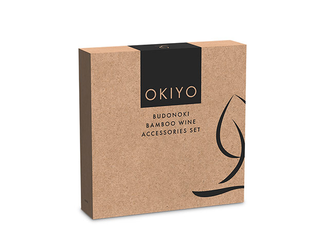 Okiyo Budonoki Bamboo Wine Accessories Set - Image 2