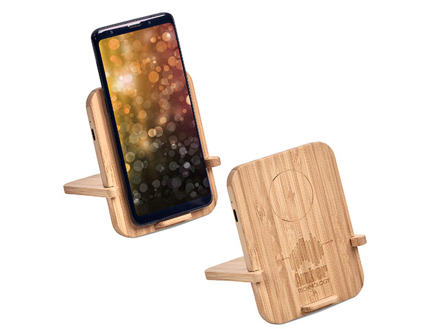 Okiyo Noryoku Bamboo Wireless Charging Phone Stand - Image 2