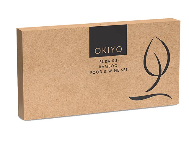 Okiyo Suraisu Bamboo Food and Wine Set - Image 2