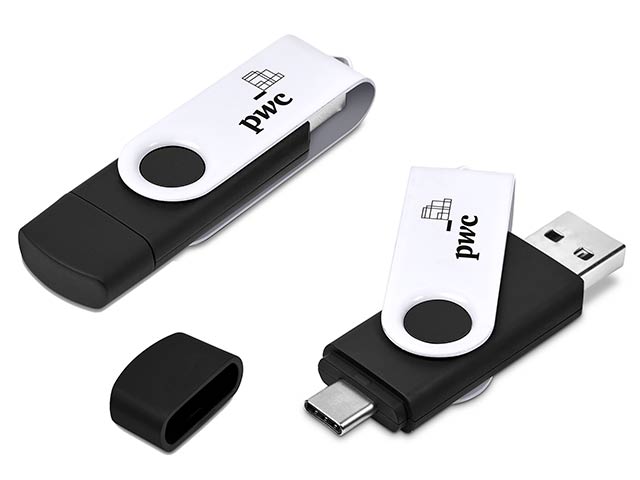 Shuffle Gyro Black Memory Stick - 8Gb