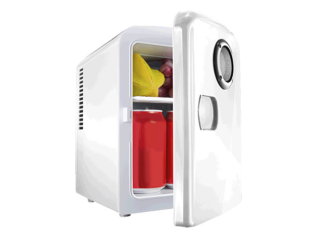 6 Can Mini-Fridge With Built In Bluetooth Speaker