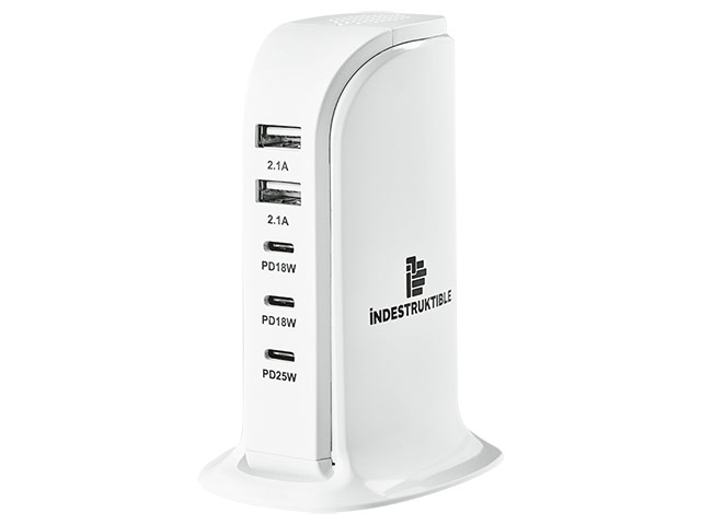 Ind 5 Port P.D + Usb Gan Charger