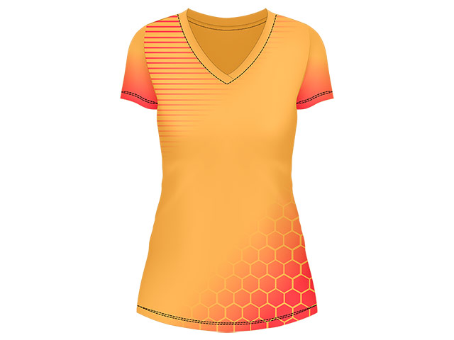 Ladies V-Neck T-Shirt Custom Design - Image 2