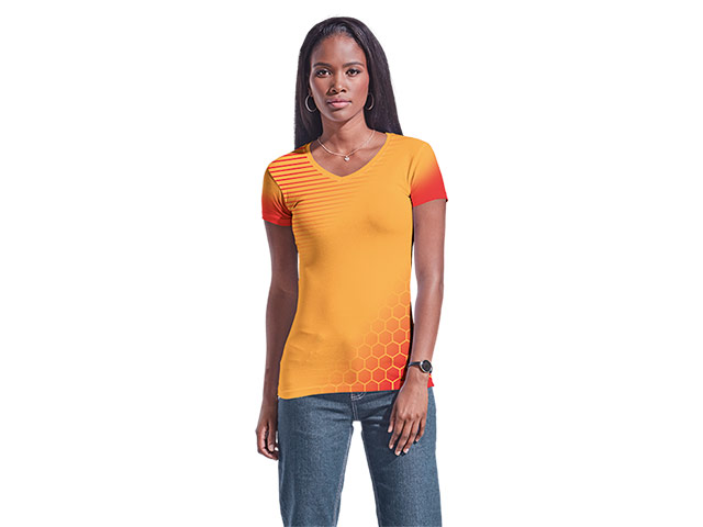Ladies V-Neck T-Shirt Custom Design