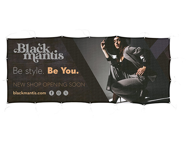 Sublimated Airtex Fabric Fence Banner 3 M X 1.2M