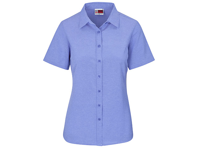 Ladies Short Sleeve Oxford Shirt - Image 3