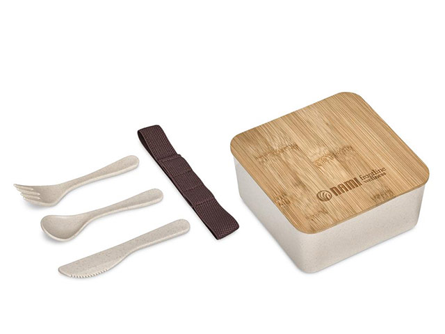 Okiyo Wani Wheat Straw And Bamboo Lunch Box - Image 2