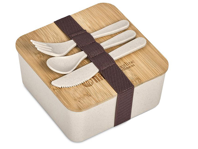 Okiyo Wani Wheat Straw And Bamboo Lunch Box