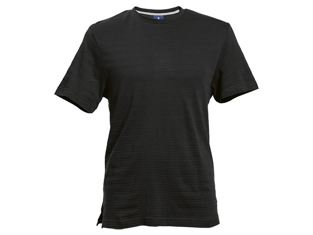 170g Pique Knit Jacquard Stripe T-Shirt - Image 2