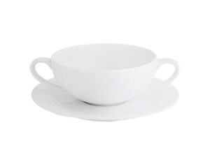 Arctic White Soup Cup And Saucer
