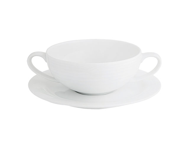 Arctic White Soup Cup And Saucer