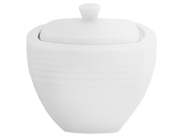 Arctic White Square Sugar Bowl