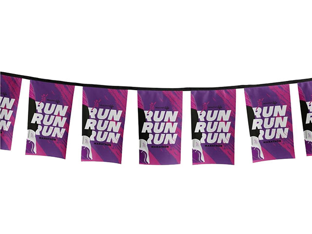 Sublimated Single-Sided Polyester Rectangle Bunting-10M