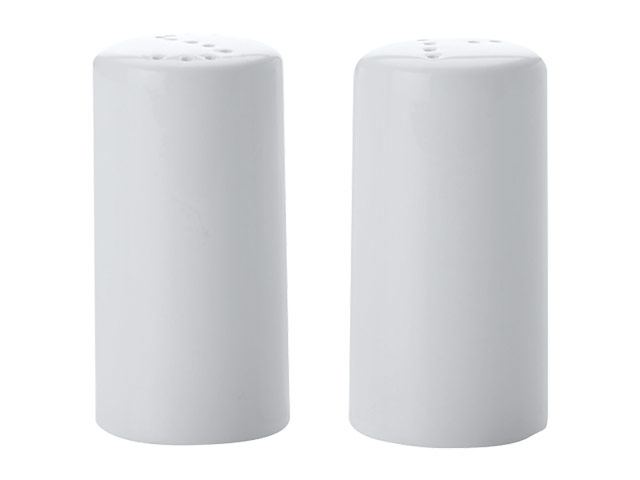White Basics Cylindrical Salt andamp; Pepper