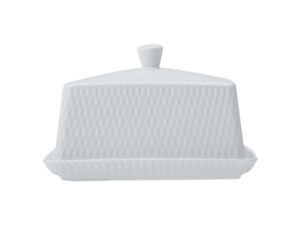 White Basics Diamonds Butter Dish