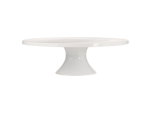 White Basics Diamonds Footed Cake Stand