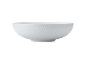 White Basics Diamonds Round Serving Bowl