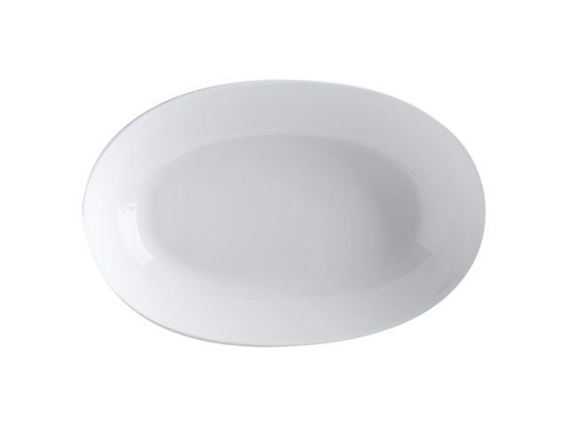White Basics Oval Bowl