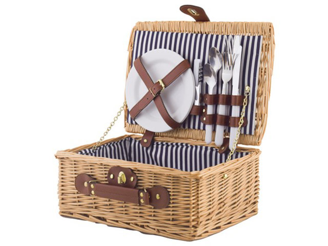 2-Person Rattan Picnic Basket-Small