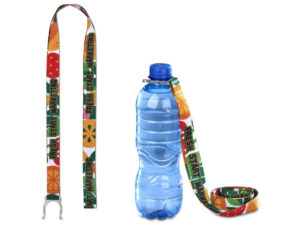Altitude Aqua Crossbody Double-Sided Sublimated Satin Bottle Lanyard