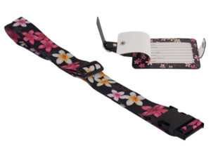 Floral Luggage Strap and Tag