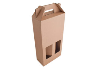 Kraft Double 750Ml Wine Bottle Gift Box